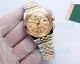 Replica JH Factory 8215 Rolex Oyster Perpetual Datejust Yellow Dial 2-Tone Watch 41mm  (3)_th.jpg